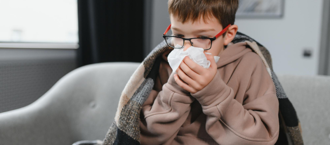 Sick kid in home